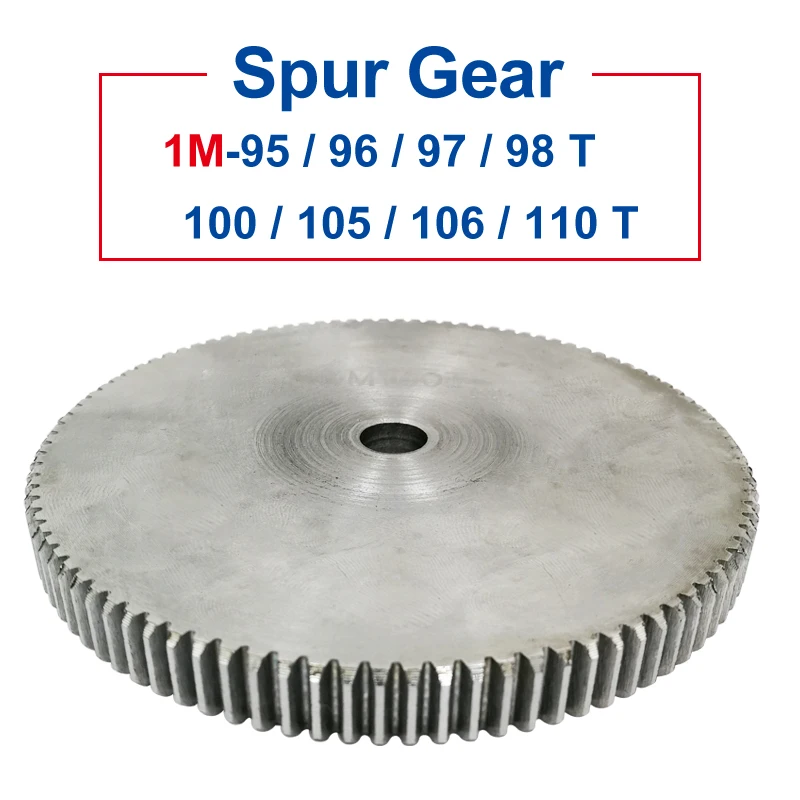 1 Piece spur Gear 1M95/96/97/98/100/105/106/110T rough Hole 10mm gear wheel 45#carbon steel Material motor gear Thickness 10mm