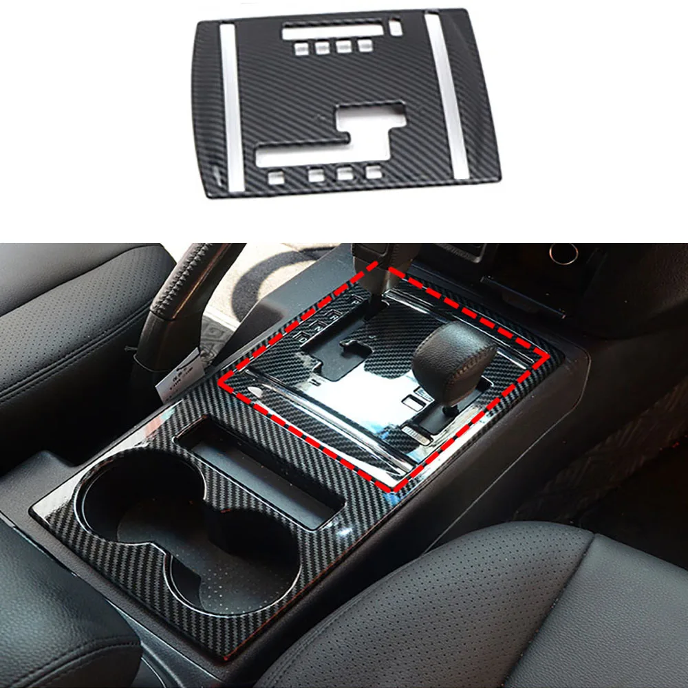 

Fit For Mitsubishi Pajero V93/V97 2007-2020 Exterior Modification Parts Carbon Fiber Color Auto Inner Gear Shift Panel Cover