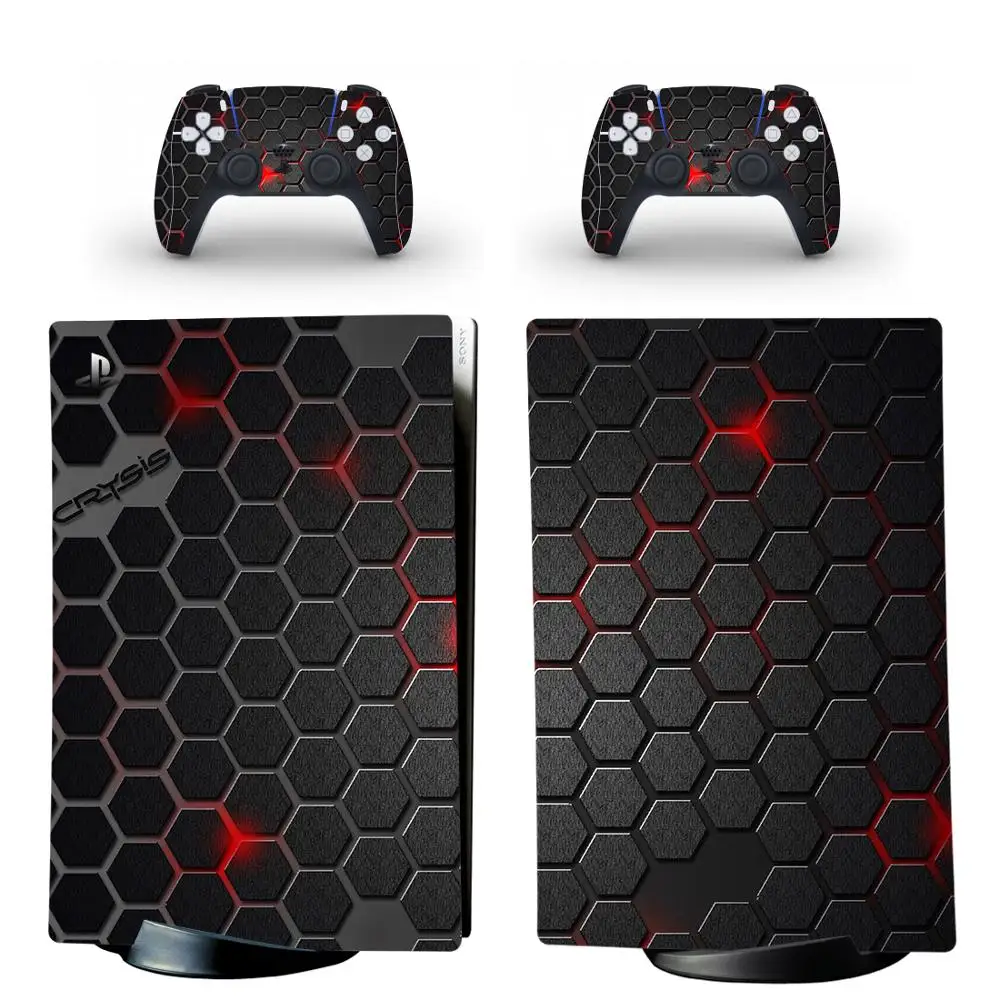 New Design PS5 Digital Edition Skin Sticker Decal Cover for PlayStation 5 Console and 2 Controllers PS5 Skin Sticker Vinyl