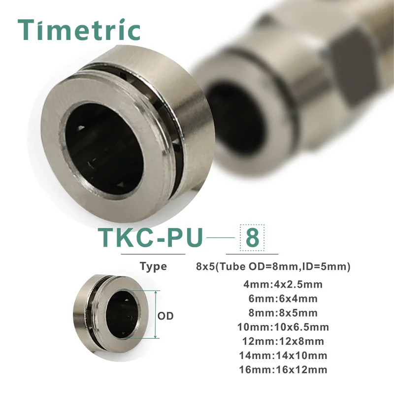 Metal pneumatic quick coupling, high pressure air pipe, quick coupling, PU PV PM PE PY , 4, 6, 8, 10, 12, 14, 16mm
