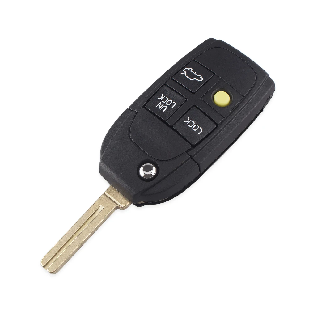 KEYYOU di Ricambio Per Auto A Distanza di Vibrazione Modificata Chiave di Caso di Shell 4 Pulsanti Per Volvo XC70 XC90 V40 V50 V70 V90 C30 c70 S40