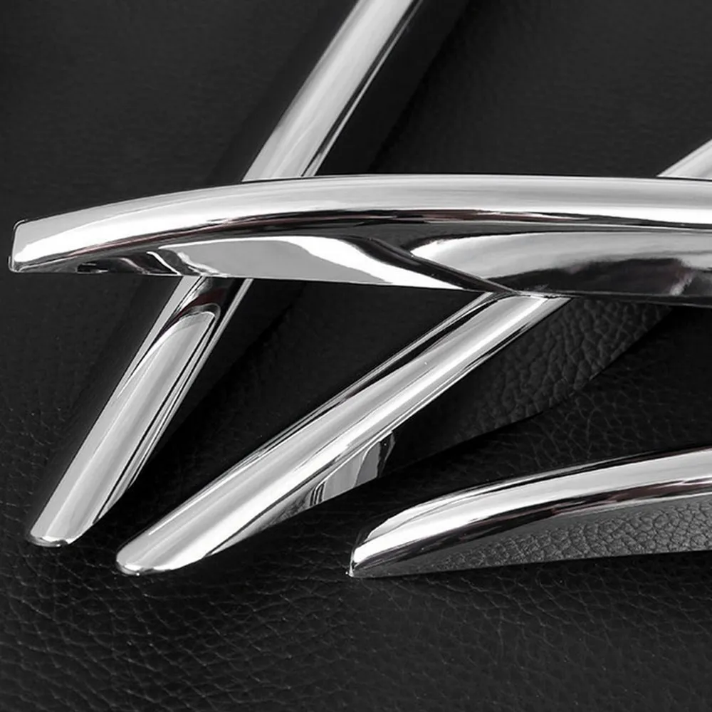 4 Pcs ABS Chrome Front Fog Lamp Trim Cover For Mercedes-Benz Grade E W213 E200 E300L 2016-2017 Car Accessories