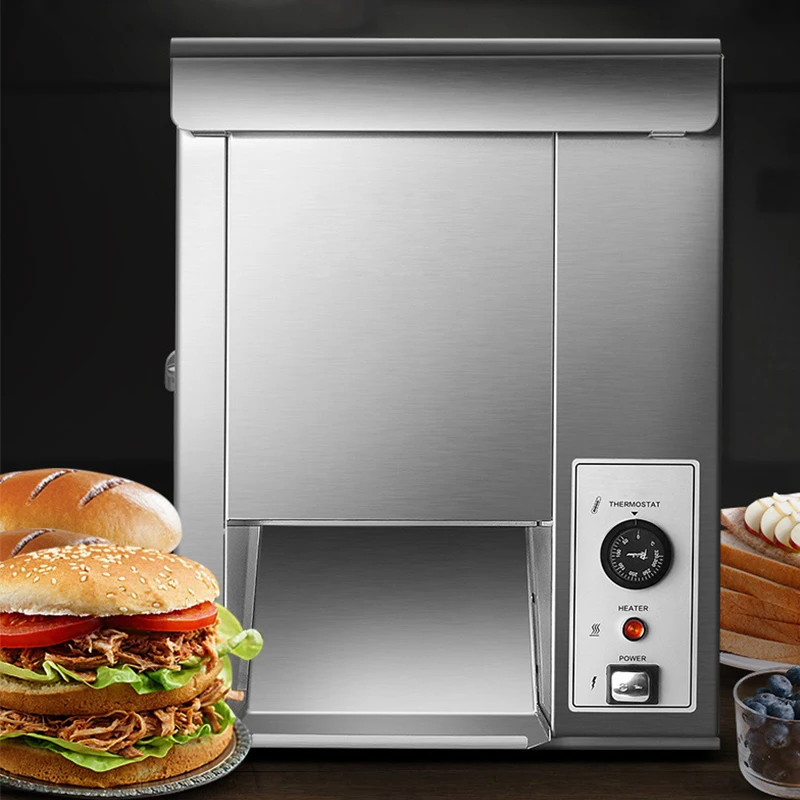 

Commercial Vertical Chain Type Hamburger Machine Automatic Bake Burger Toaster Heater