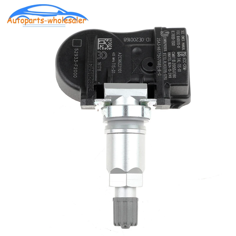 52933-F2000 52933F2000 433Mhz TPMS Tire Pressure Sensor For HYUNDAI 2017~2019 AVANTE KONA ELECTRIC ELANTRA AD I30 N KAUAI ENCINO