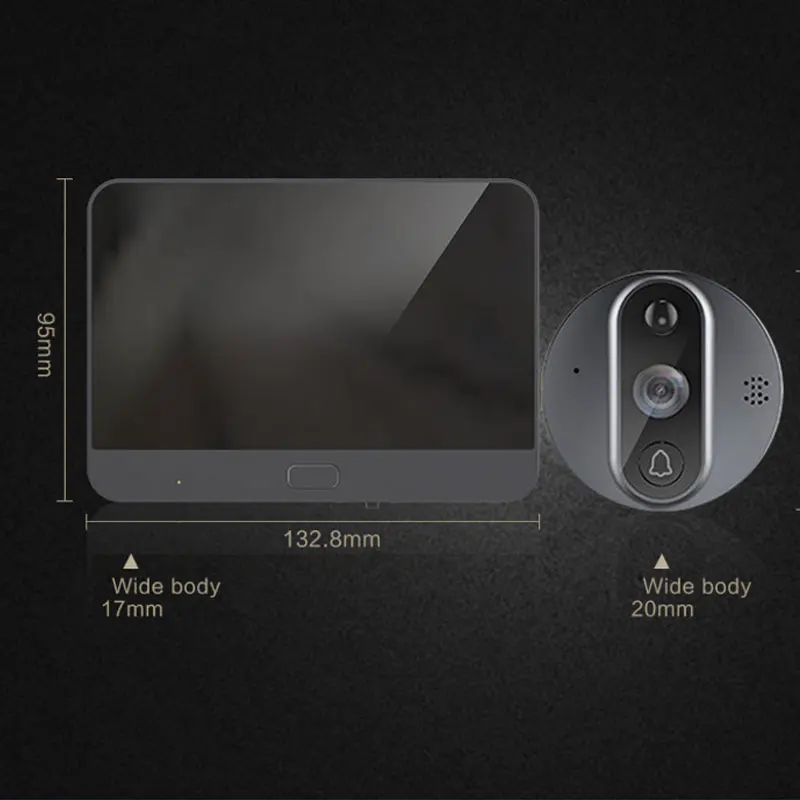 4.3 Inch Wifi Tuya Smart Video Doorbell PIR Motion Detection Mobile Video Call Voice Intercom HD Camera Night Vision Doorbell