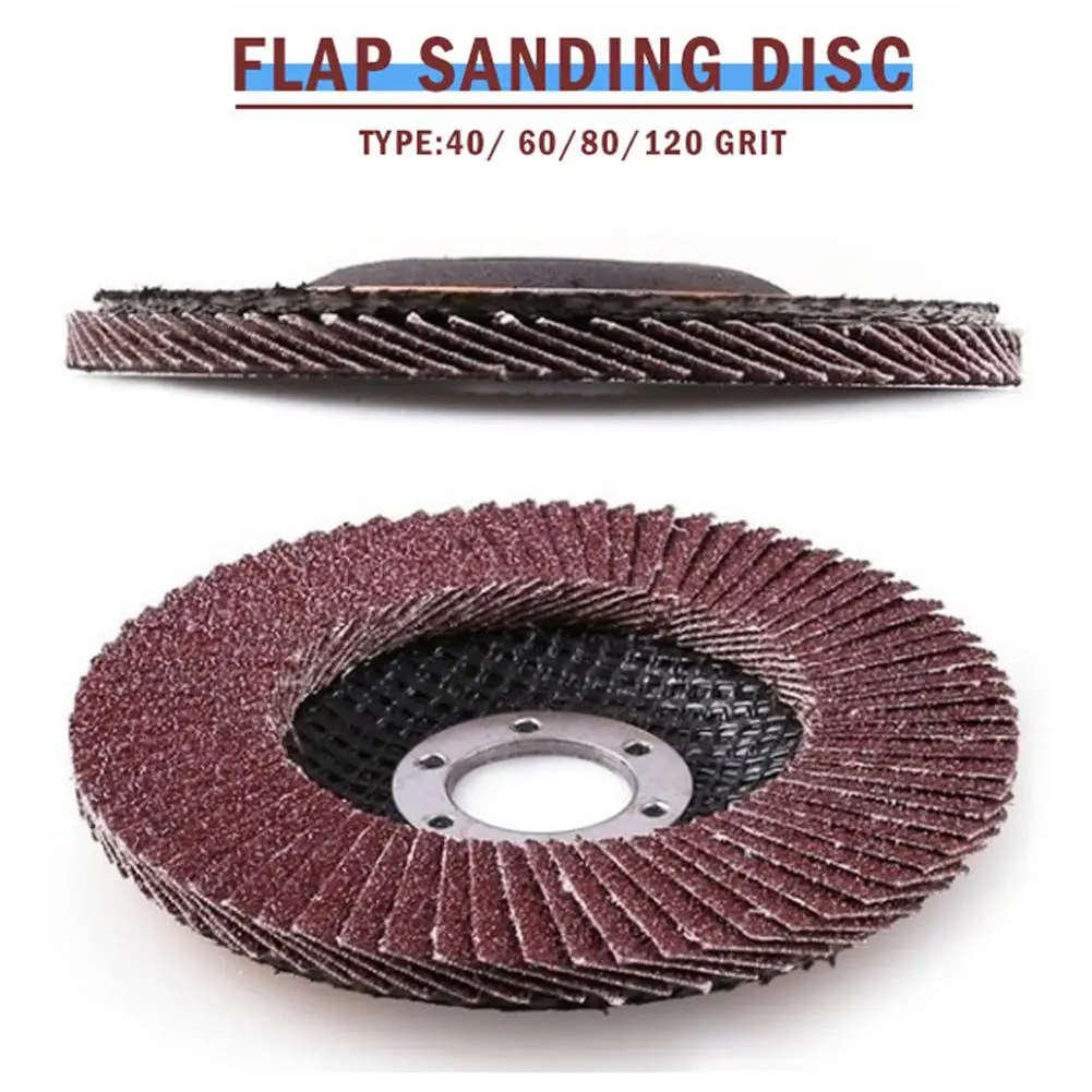 10Pcs 100mm Flap Discs 40/60/80/120 Grit Grinding Wheels Blades for Angle Grinder Sanding Disk Grinding Wheel Abrasive Tools