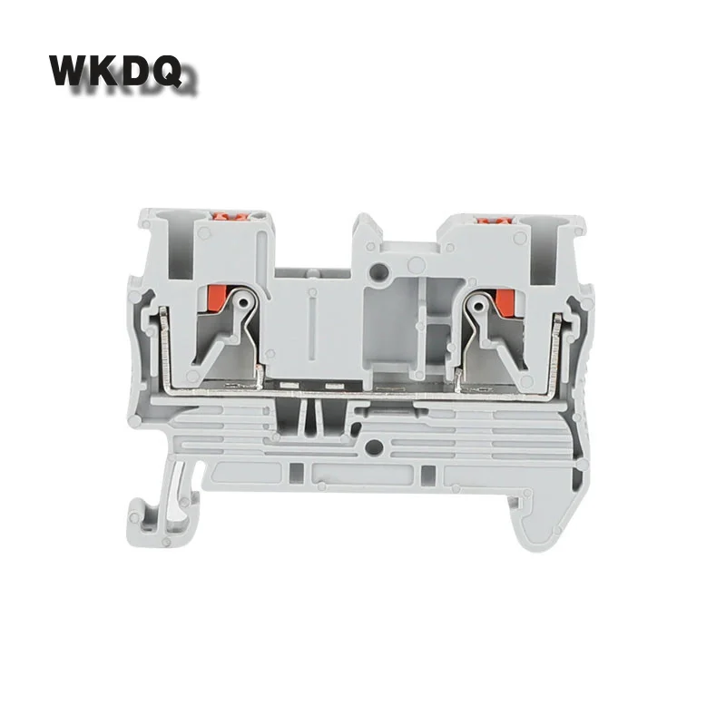 10Pcs PT2.5 Push-In Spring Feed-Through Strip Plug PT-2.5 PT 2.5 Wire Electrical Connector DIN Rail Screwless Terminal Block