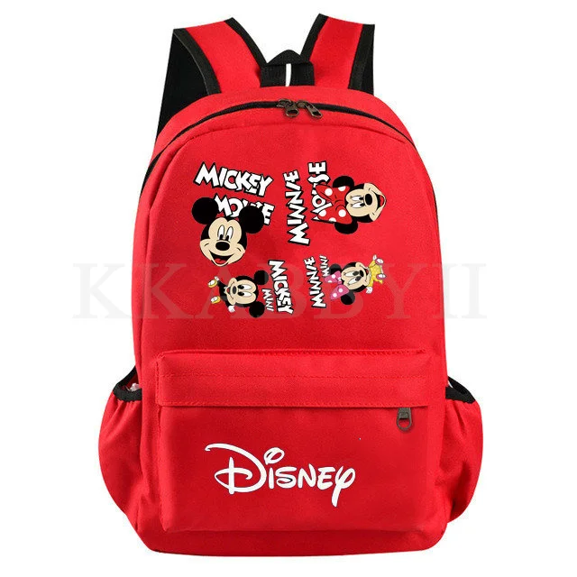 Women Men Mickey Canvas Backpack Fashion Teenagers School Bag Large Capacity Minnie Printing Travel Backpacks Book Bag