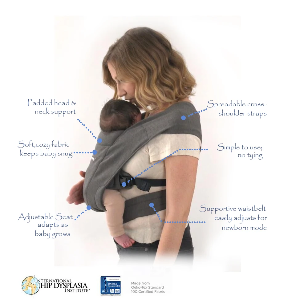 Embrace Cozy Newborn Baby Wrap Carrier (7-25 Pounds) ergonomic baby carrier