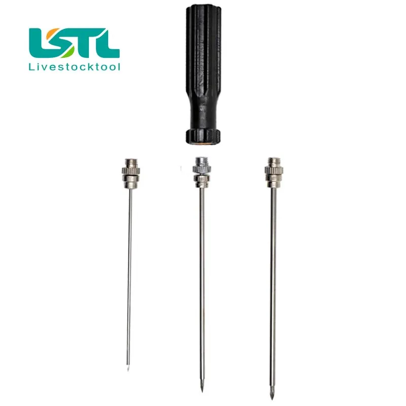 Livestock Cattle Pig Trocar Needle Stainless Steel Veterinary Trocars Deflation Needle Cow Sheep Rumen Puncture exhaust needles