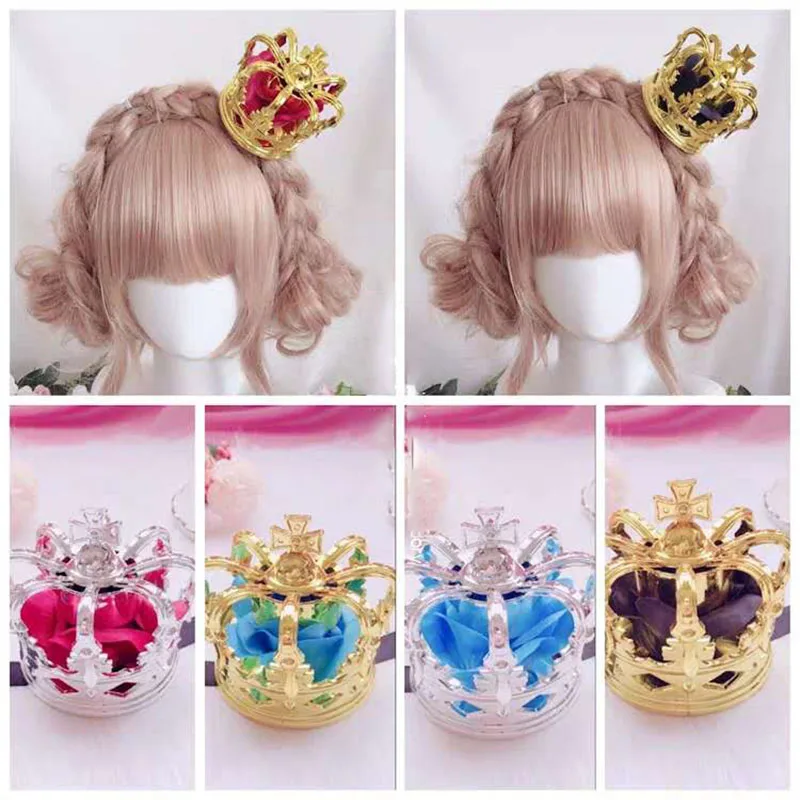 Lolita Crown Hair Accessrespiration, Golden Cosplay, Beautiful Rose Hair Band, Médiateur dress, réinitialisation