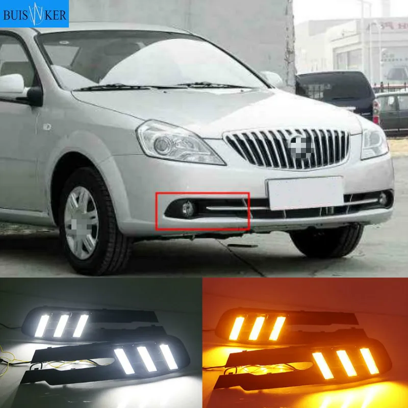 

2pcs LED DRL daytime running light For Buick Excelle 2013-2015 White yellow blue Front Fog Lamp Day Light