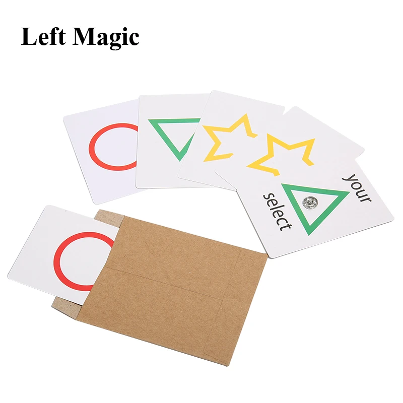 1set Rotating ESP Prediction Card Magic Tricks Close Up Stage Props Illusion Accessary Magie Magician Fancy Comedy Mentalism Toy