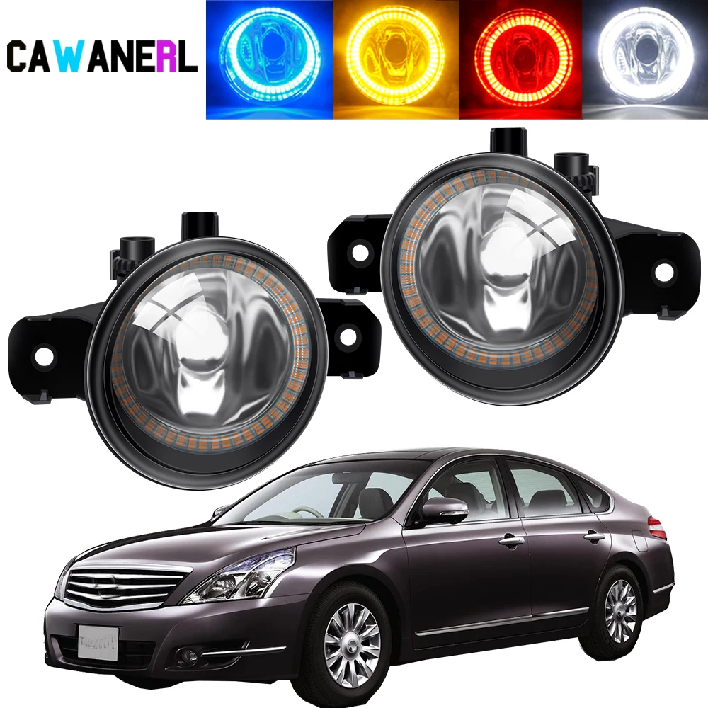 

2 Pieces Fog Light Assembly For Nissan Teana 2004-2018 Car Angel Eye Lampshade + 20W Bulbs Fog Daytime Running Lamp DRL H11 12V