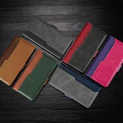 Leather Cover Flip Case For OPPO Realme 14 15x 16 3 C11 C15 V5 Realme GT8 GT7 X7 X50 Pro Card Slot Hit Color Phone Case holder