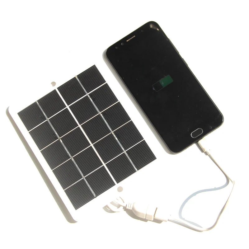 

BUHESHUI Portable 3W 5V Solar Panel Charger For Mobile Phone Power Bannk /3.7V Battery Charger 10pcs/lot