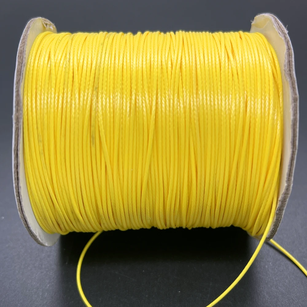 NEW 0.5/0.8/1.0/1.5/2.0mm Waxed Cotton Cord Thread String Strap Necklace Rope For Jewelry Making Shamballa Bracelet