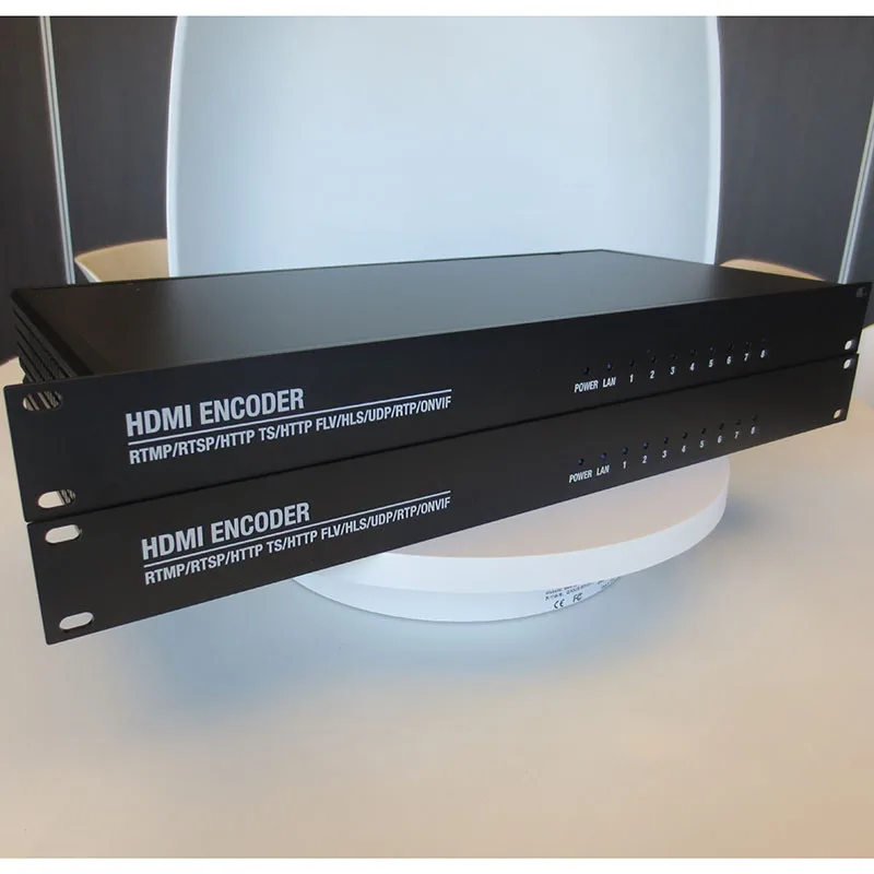 1u 8 canais h265 h264 hd hdmi para ip codificador de vídeo iptv transmissão ao vivo hd media codificador com udp hls rtmp srt onvif