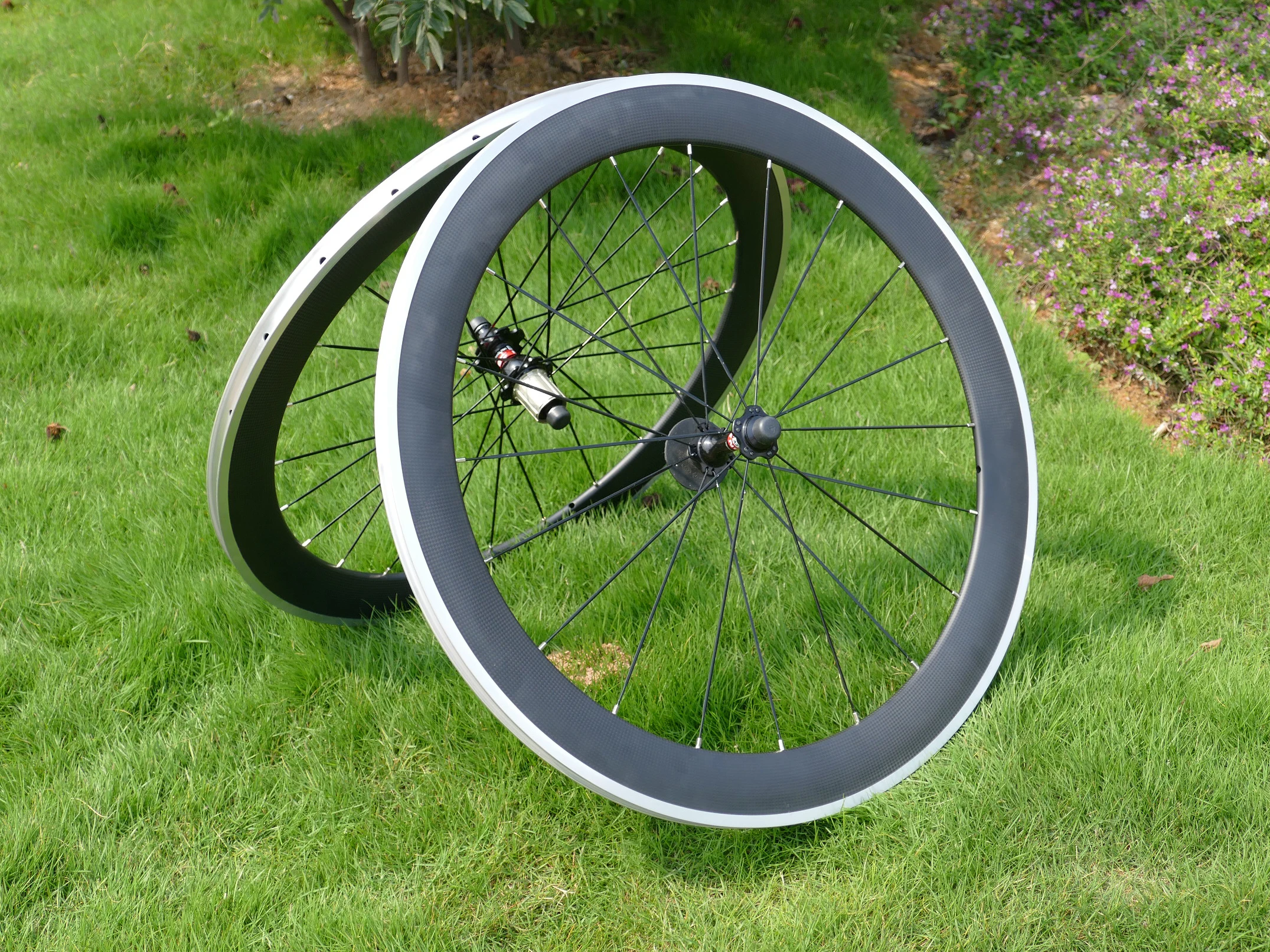 FLX-WS-CW26 Full Carbon 700C Road Bike Clincher Wheelset Depth 60mm Toray Carbon Wheel Rim  Alloy Brake Side  Rim Width 25mm