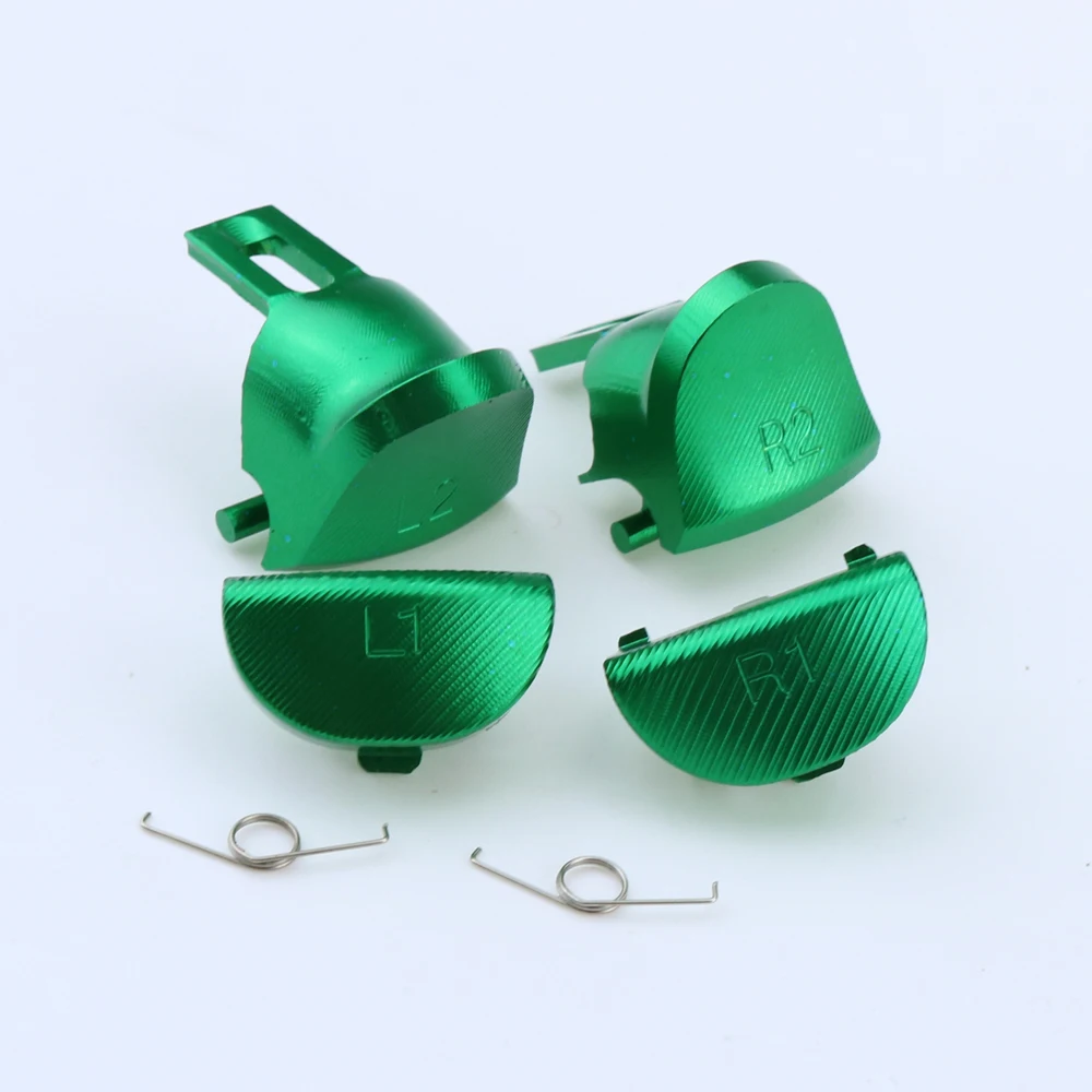 8colors 1set Trigger Button For Playstation 4 Pro / PS4 Slim JDS 040 JDM 040 Controller (Gen 2) L1 L2 R1 R2 Aluminum Alloy Metal