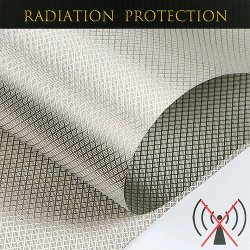 패러데이 RFID 차폐 패브릭 블록, 와이파이 RF 방사선 방지 전도성 구리 니켈 EMF 보호 천, 실버 색상