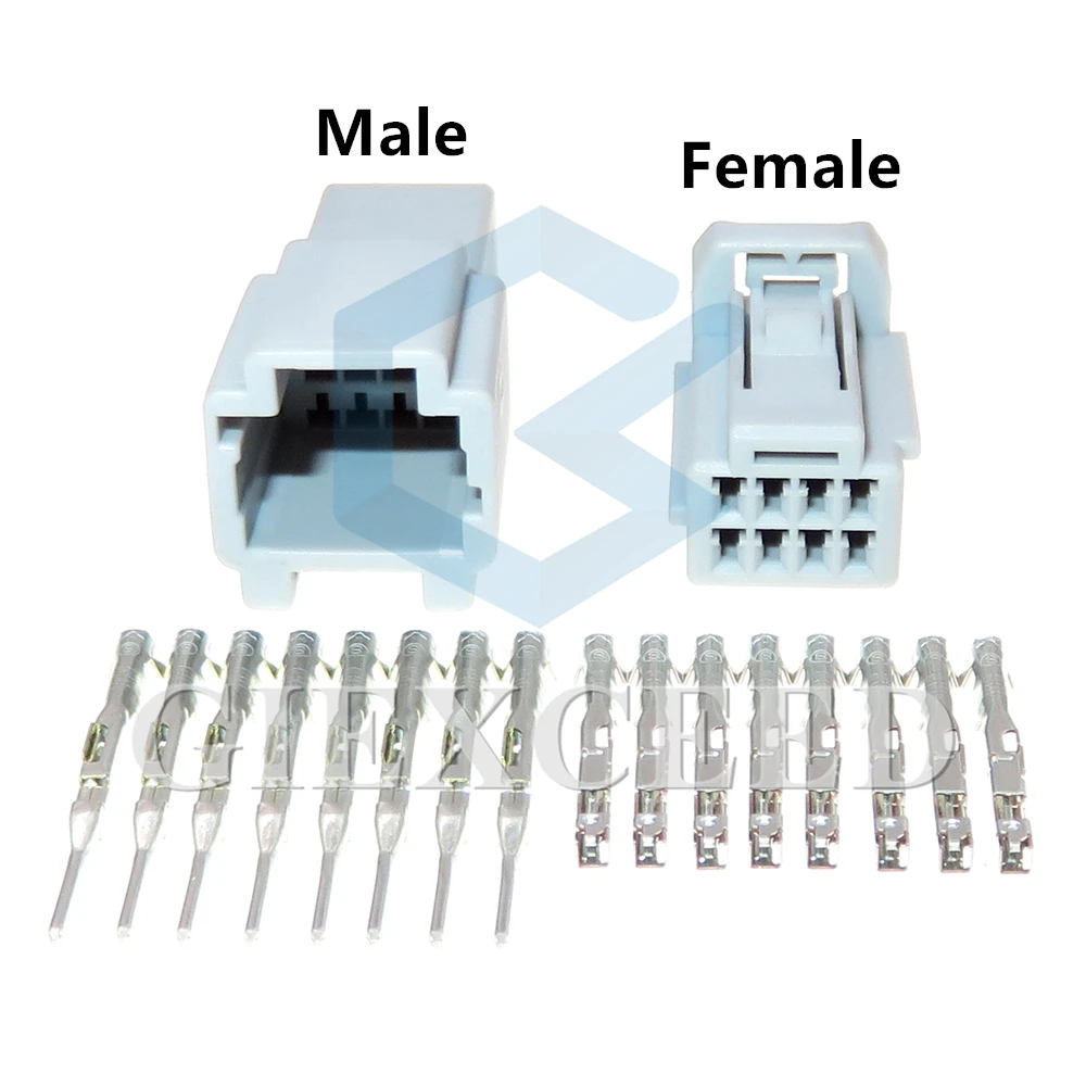 8 Pin 0.6 Series Automotive Wire Cable Docking Connector AC Assembly Miniature Unsealed Plastic Housing Socket 6098-6452