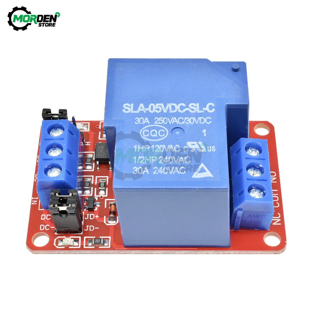 5V 12V 24V 30A High Low Level Trigger 1 Channel Relay Module with Optocoupler Isolation Board Module For Arduino PIC AVR DSP ARM