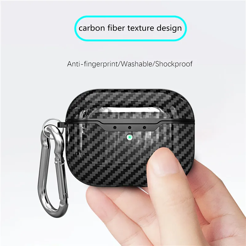 Carbon Fiber Skin Case For Apple AirPods 3 Pro Wireless Earphone Case for airpod pro2 Shell Cover for airpods pro 2 2022 Case