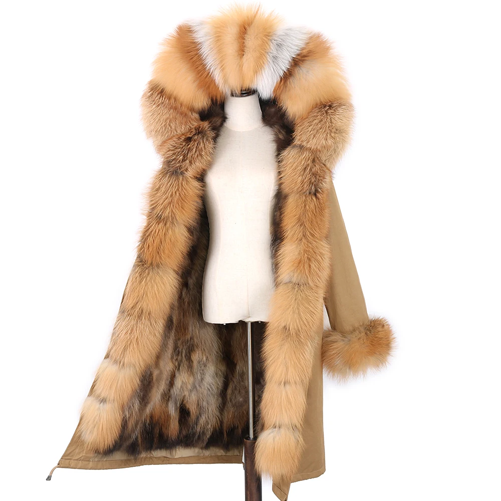 Imagem -04 - Lavelache-x-long Real Fur Parka para Mulheres Cabolsa de Guaxinim Natural Streetwear Capuz Cabolsas Destacáveis Cabolsa de Inverno Novo