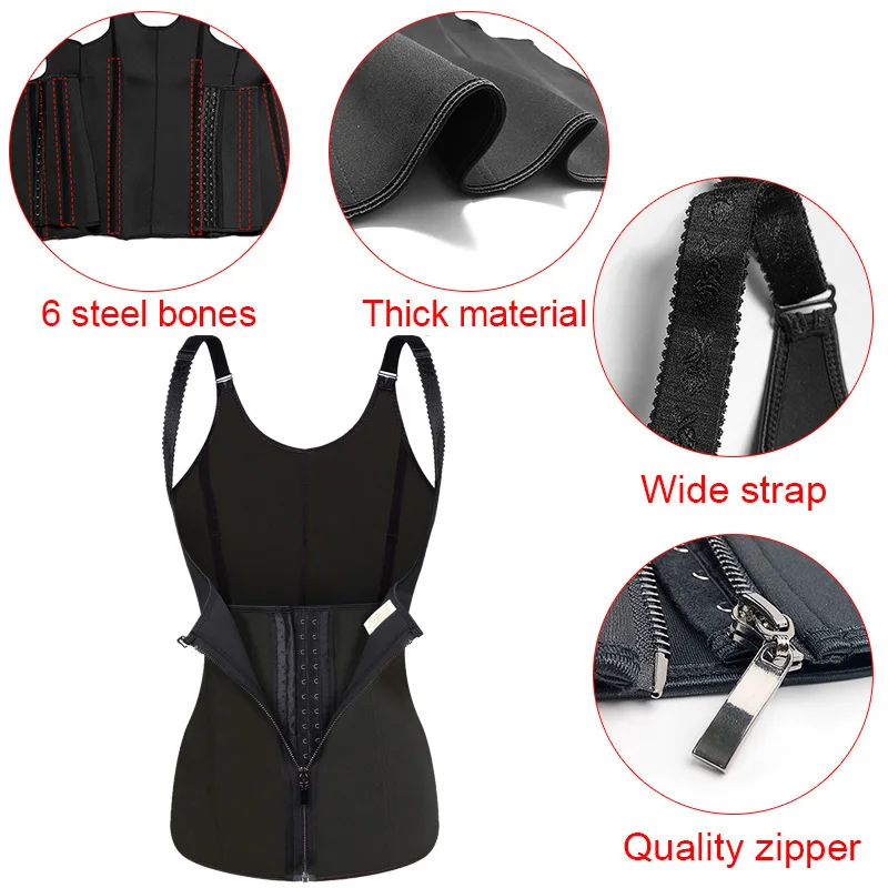 Sauna Vest Body Shapewear Women Sweat Corset Thermo Shaper Belly Slimming Sheath Reductive Girdle Waist Corset Neoprene Belt