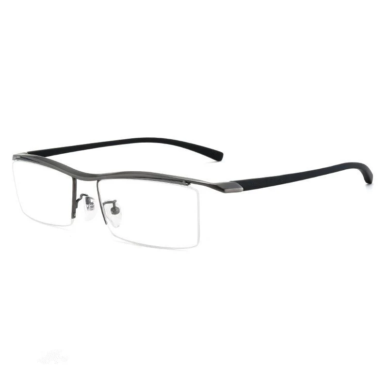 High Quality Glasses Frame Non-fading Business Half Rimless Men Large Rim Eyeglasses Titanium Women Eyewear Clear Optical Unisex