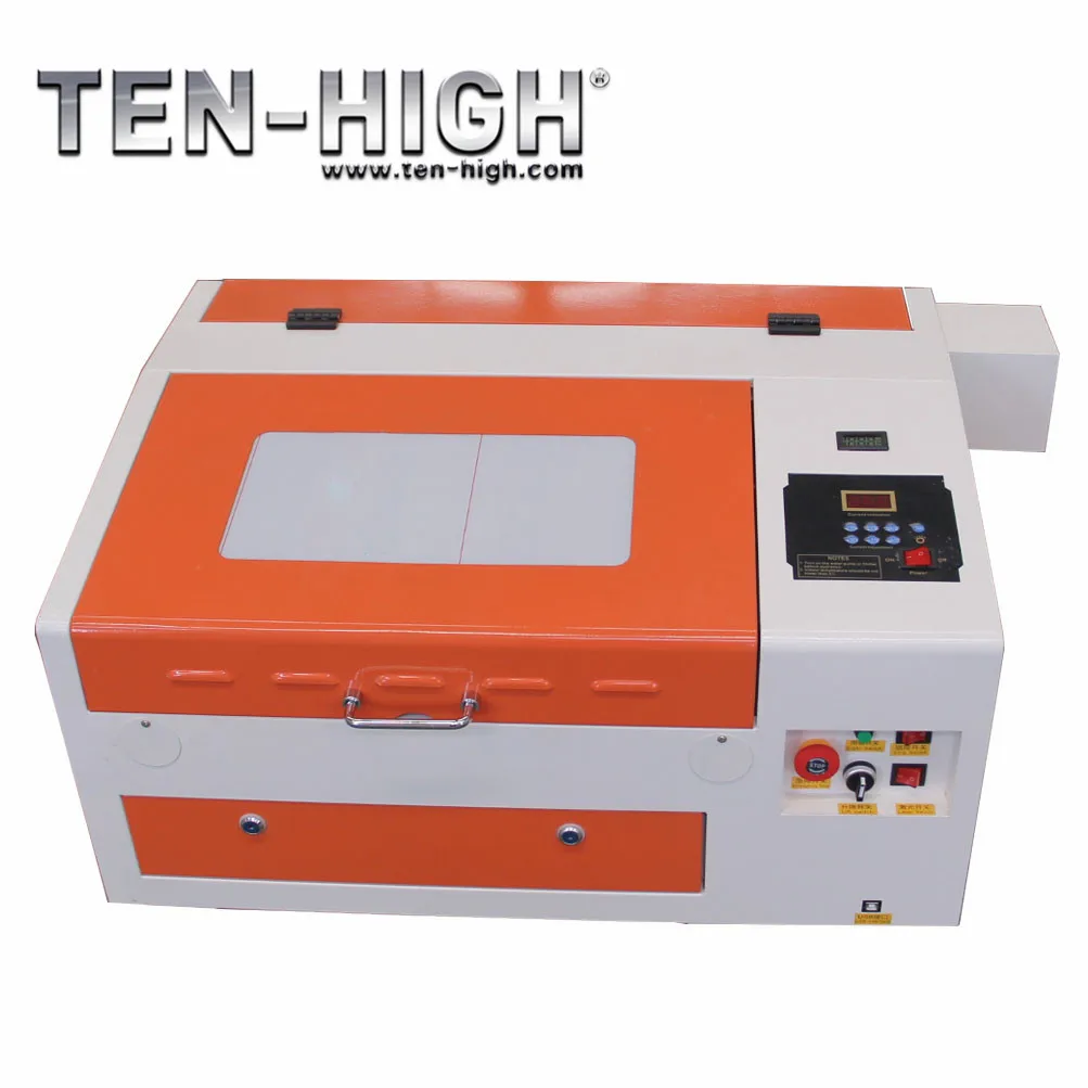 Ten-high CO2 Laser engraving machine GY430-BP 40w 50w 60w CO2 Laser Cutter machi Free shipping laser 110V 5/60HZ 220V 200-240V