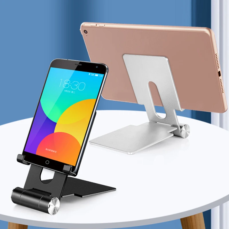 Aluminum Foldable Portable Tablet Phone Stand Holder for 4-12.9 Inch Smartphone Tablet desktop support Stand for iphone ipad