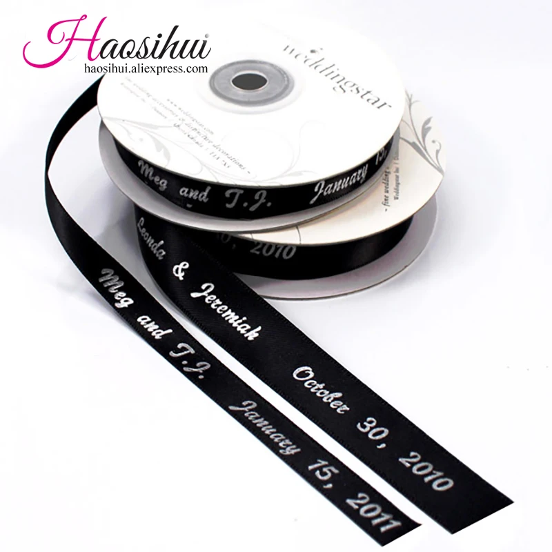 

7/8''(23mm) Hot Sell Personalized Ribbon for Favors Design Ribbon Wedding for Sale 100 yard/lot