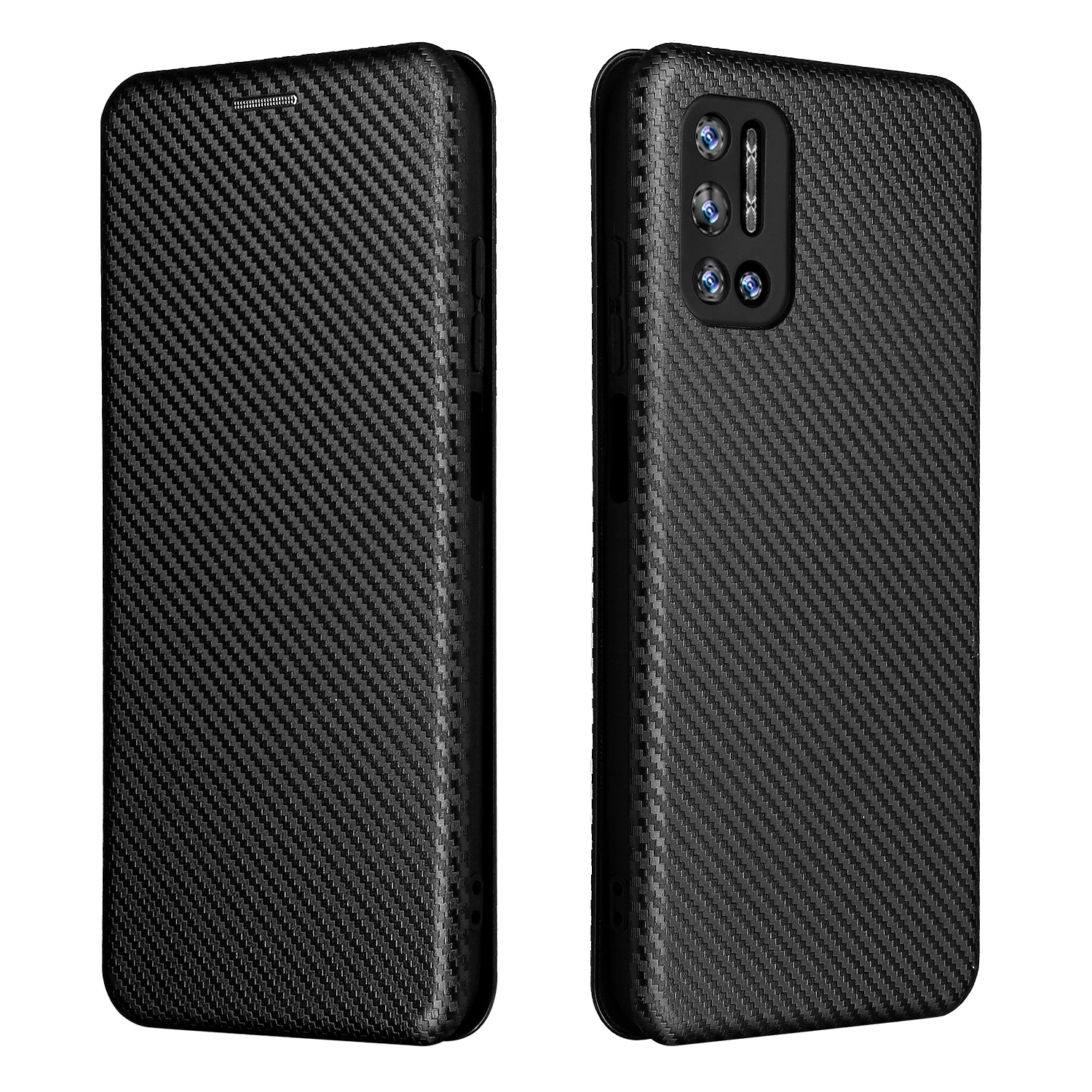 For Doogee N40 Pro Case Carbon Fiber Flip Leather Case For Doogee N40Pro N 40 Business Magnetic Wallet Card Slot Slim Cover