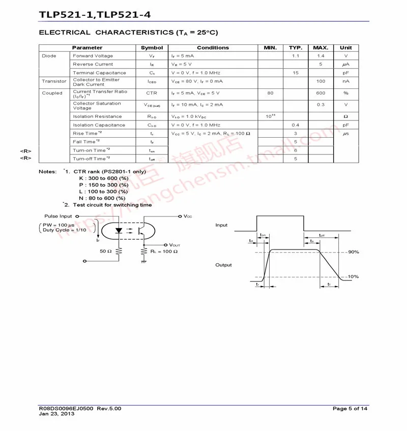 ใหม่ TLP521 P521 TLP521-1 TLP521-1GB ขนาดเล็ก1.27มม.Optocoupler Patch SOP4