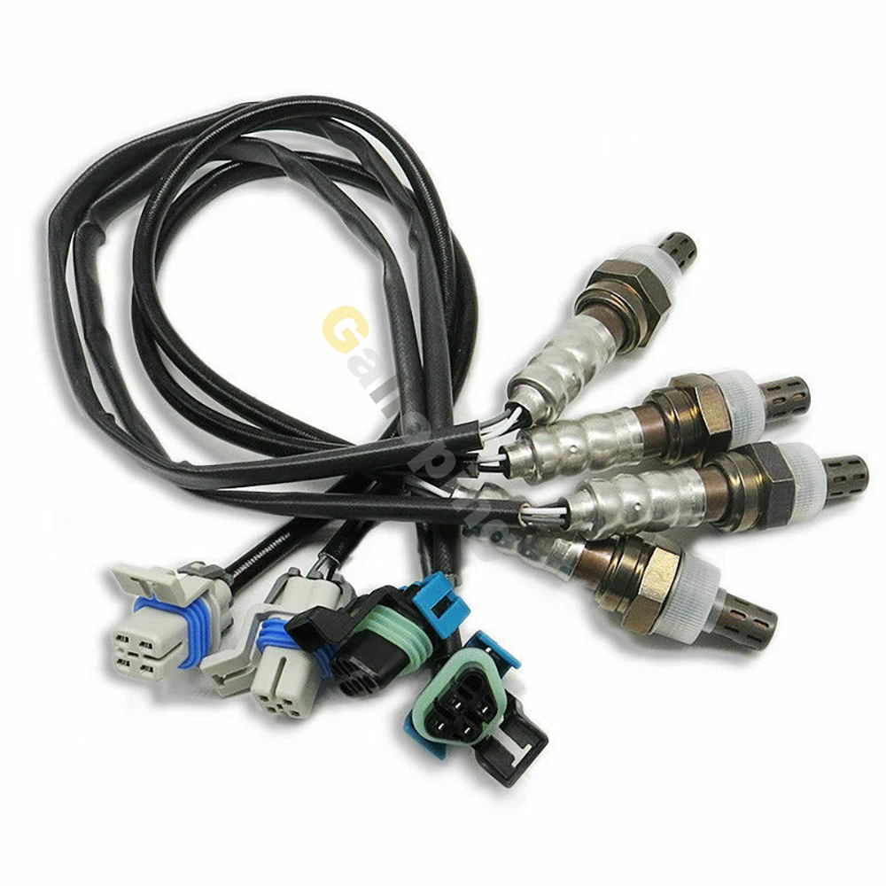 4pcs O2 Oxygen Sensor for 2003 2004 2005 2006 GMC Yukon 6.0L Upstream Front Downstream Rear 4 Wires Lambda Car Accessories