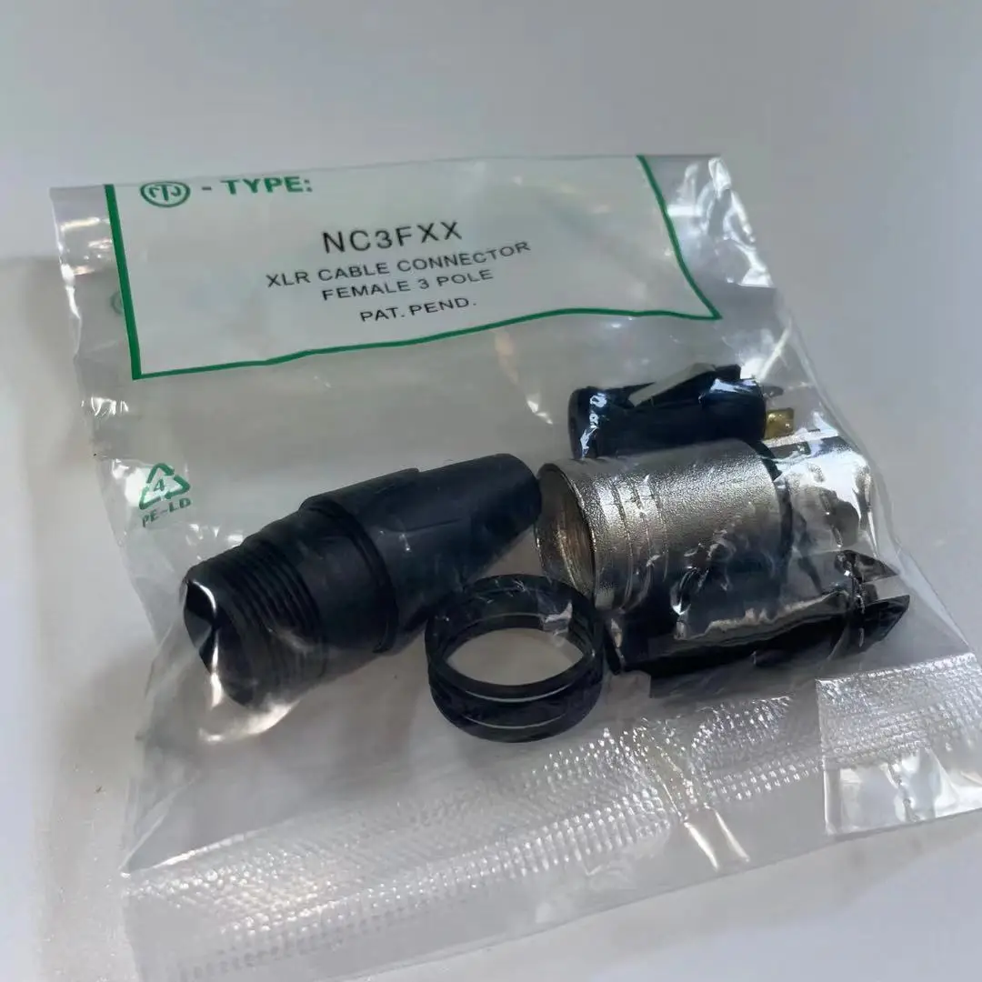 60 PÇS/LOTE SLIVER COR 30PCS NC3FXX & 30PCS NC3MXX iluminação equipamento de Palco cantando Microfone XLR Macho E Fêmea Conectores