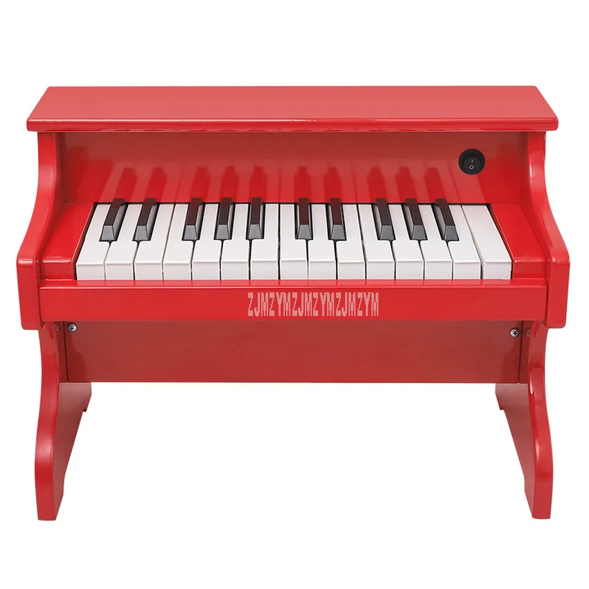 25-Key Children Kids Electronic Keyboard Electric Wooden Piano Toy Musical Instruments Educational Toy Birthday Gift ESM-2518