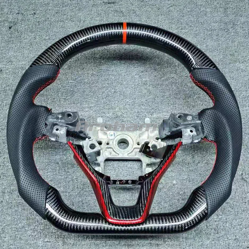 Customized Leather Carbon Fiber Racing Steering Wheel For Honda Accord 10th JDM 2018 2019 2020 2021