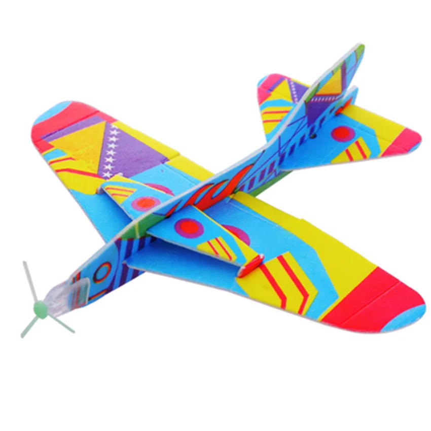 DIY Fly Back Hand Throw Aircraft Flying Glider Toy Planes Airplane Made Of Foam Plast Party Bag Fillers Children Kids Toys Game