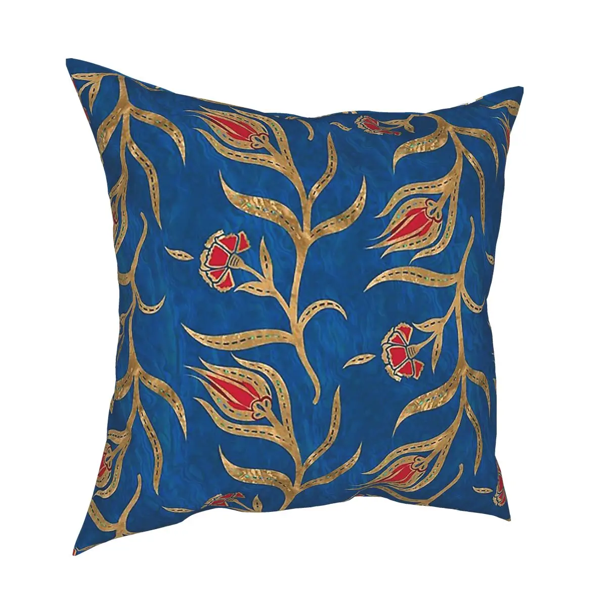 

Turkish Tulip Pattern Ottoman Tile Pillowcase Home Decorative Flower Cushions Throw Pillow for Home Double-sided Printing