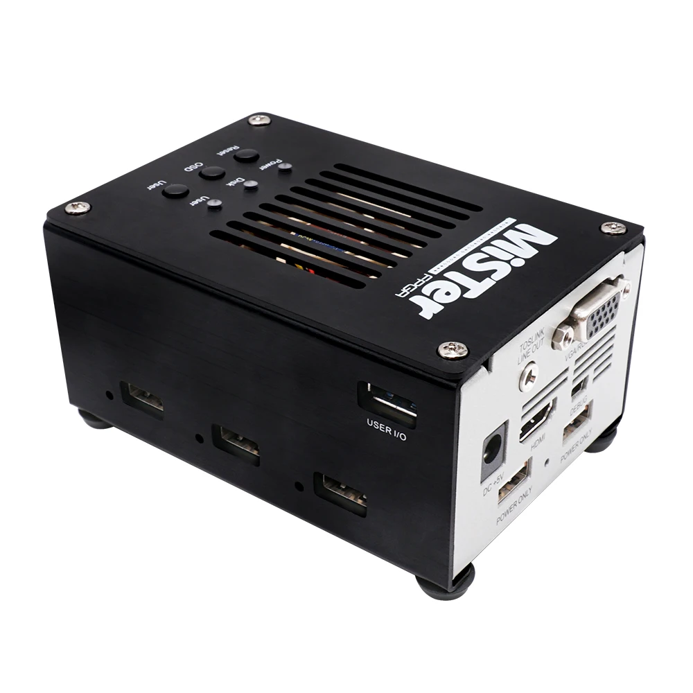 Metalowe etui BitFunx dla Mister FPGA zestaw kombinezon do DE10-Nano płyty głównej/v6.1 I/O deska I nowy Mister Hub USB