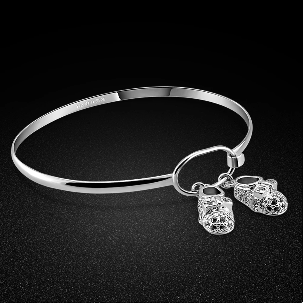 New arrival women's sterling silver bracelet 925 silver shoes bracelet special jewelry girl opening bracelet birthday gift