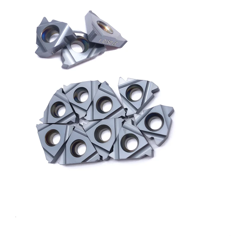 10 pezzi di lama per taglierina a filo 11IR 11ER ISO 0.5, 0.75 1 1.25, 1.5, 1.75 inserti in metallo duro per tornitura cnc