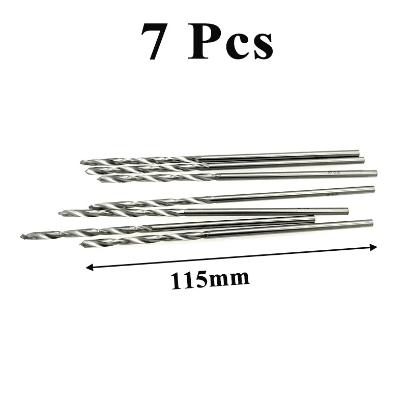 Different Size Of Pet Animal Use Orthopedics Twists Dirll Bits Solid Spiral SS 115mm Clinic Operation Instruments Supplies 7PCS