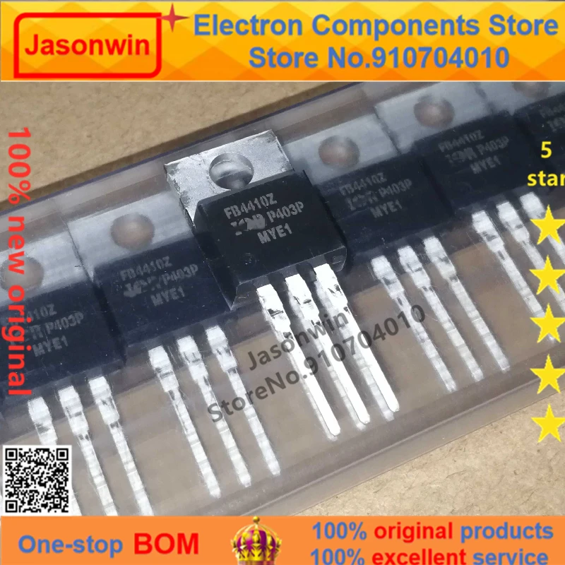 Jasonwin 100% new original 10-50 unids/lote MOSFET IRFB4410Z FB4410Z IRFB4410ZPBF 97A 100V TO-220 Transistor