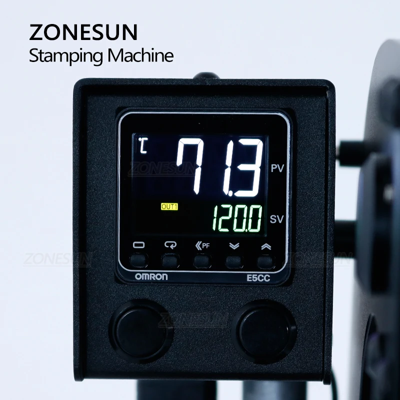 ZONESUN Hot Stamping Machine Bronzing Machines Manual Embossing Heat Press Machine with Positioning Slider for PVC Leather