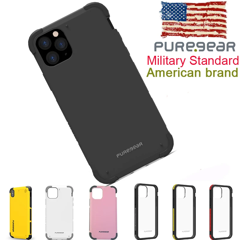 PureGear Military standards for protection phone case for iphone 11 pro max case with stand ring anti-knock protective clear