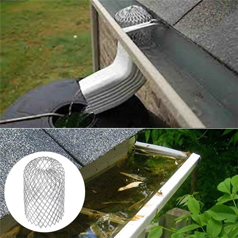 Alumínio Gutter Guard Filtro Filtro, impede o bloqueio, Folha Drenos, Dreno De Detritos, Tampa Ferramentas De Jardinagem, Expandir Filtros Guarda, 3"